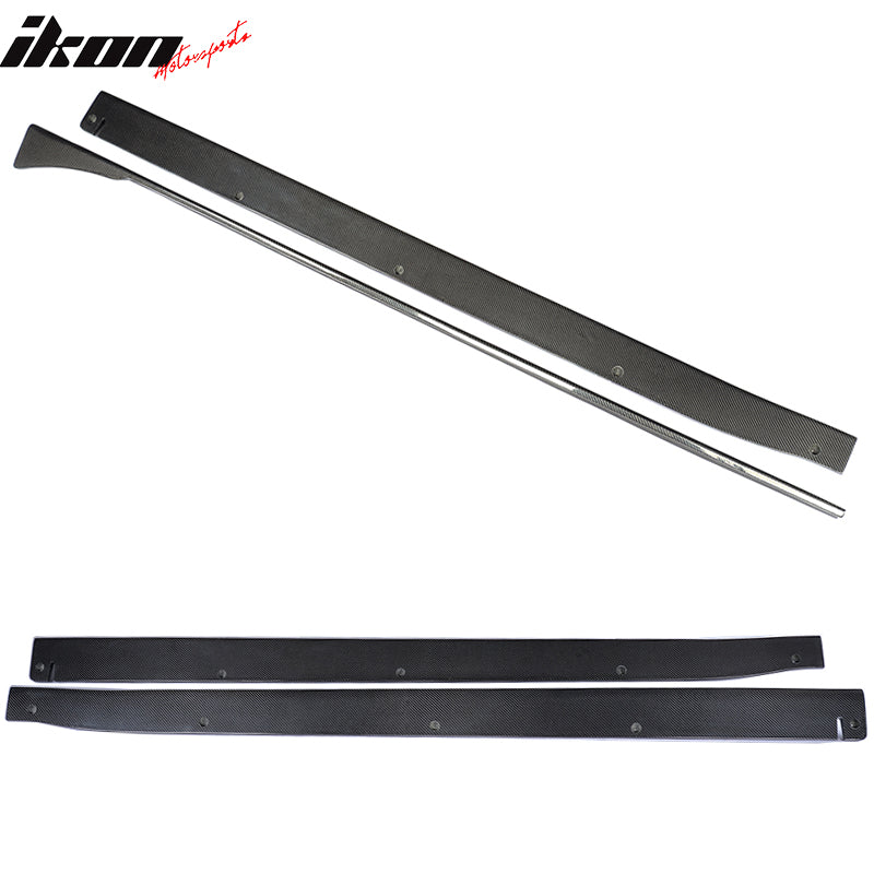 2010-2013 Infiniti G37 V36 JC Style Side Skirts Extension Carbon Fiber