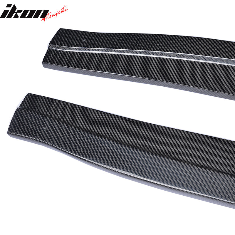 2010-2013 Infiniti G37 V36 JC Style Side Skirts Extension Carbon Fiber