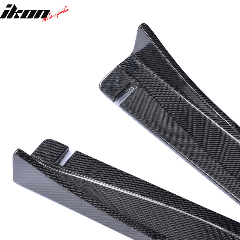2010-2013 Infiniti G37 V36 JC Style Side Skirts Extension Carbon Fiber