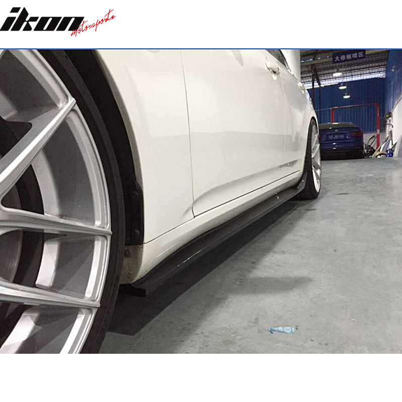 2010-2013 Infiniti G37 V36 JC Style Side Skirts Extension Carbon Fiber