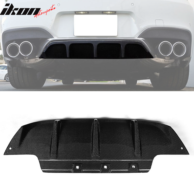2012-2017 BMW 6 Series F06 M6 V Style Rear Lip Diffuser Carbon Fiber