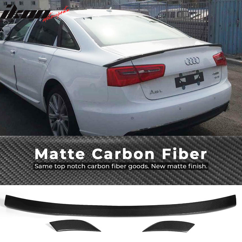 2012-2017 Audi A6 C7 Non-S Line ABT Style Trunk Spoiler Carbon Fiber