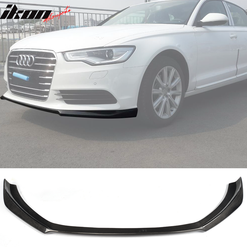 2012-2015 Audi A6 C7 Facelift JC Style Front Bumper Lip Carbon Fiber