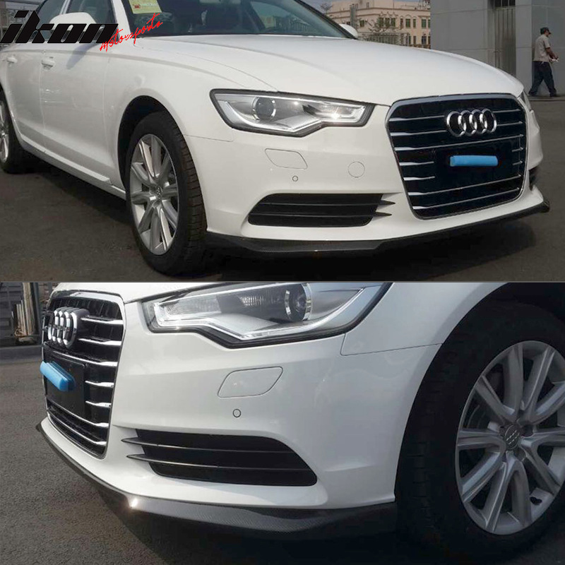 2012-2015 Audi A6 C7 Facelift JC Style Front Bumper Lip Carbon Fiber