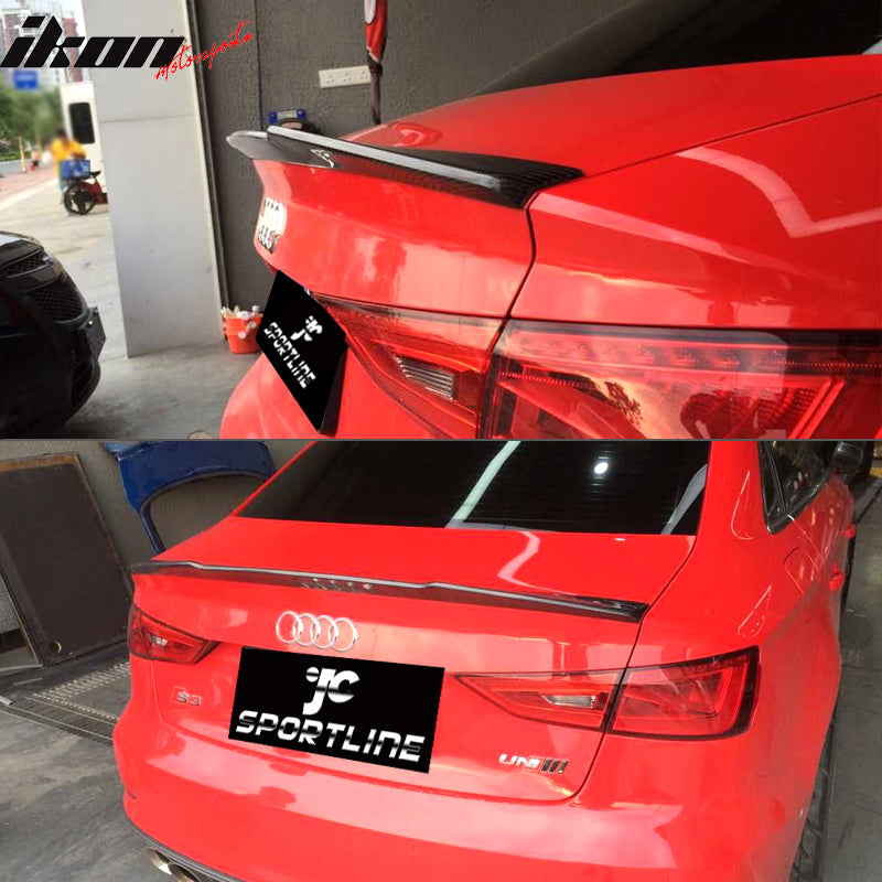 2015-2017 Audi S3 8V JC Style Rear Trunk Spoiler Wing Carbon Fiber