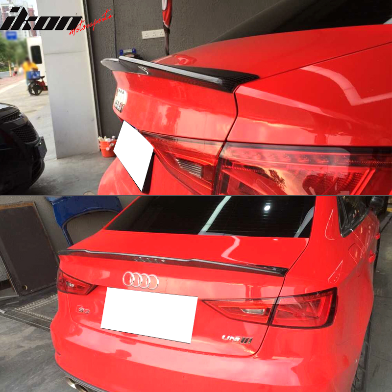 2015-2017 Audi S3 8V JC Style Rear Trunk Spoiler Wing Carbon Fiber