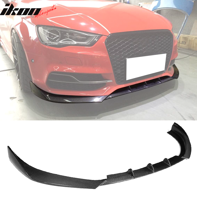 2015-2017 Audi S3 8V JC Style Front Bumper Lip Spoiler Carbon Fiber
