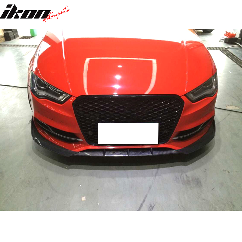 2015-2017 Audi S3 8V JC Style Front Bumper Lip Spoiler Carbon Fiber
