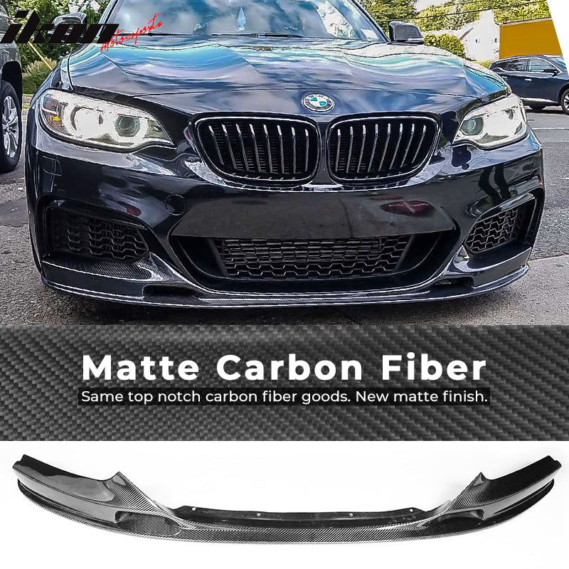 2014-2021 BMW 2 Series F22 M Sport 3D Front Bumper Lip Carbon Fiber