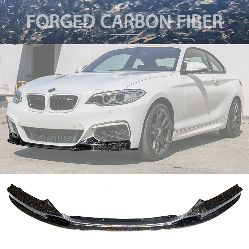 2014-2021 BMW 2-Series F22 M Sport 3D Front Lip Forged Carbon Fiber