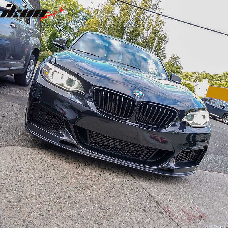 2014-2021 BMW 2 Series F22 M Sport 3D Front Bumper Lip Carbon Fiber