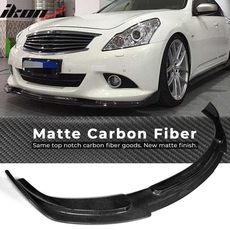 2010-2013 Infiniti G37 V36 JC Style Front Bumper Lip Carbon Fiber