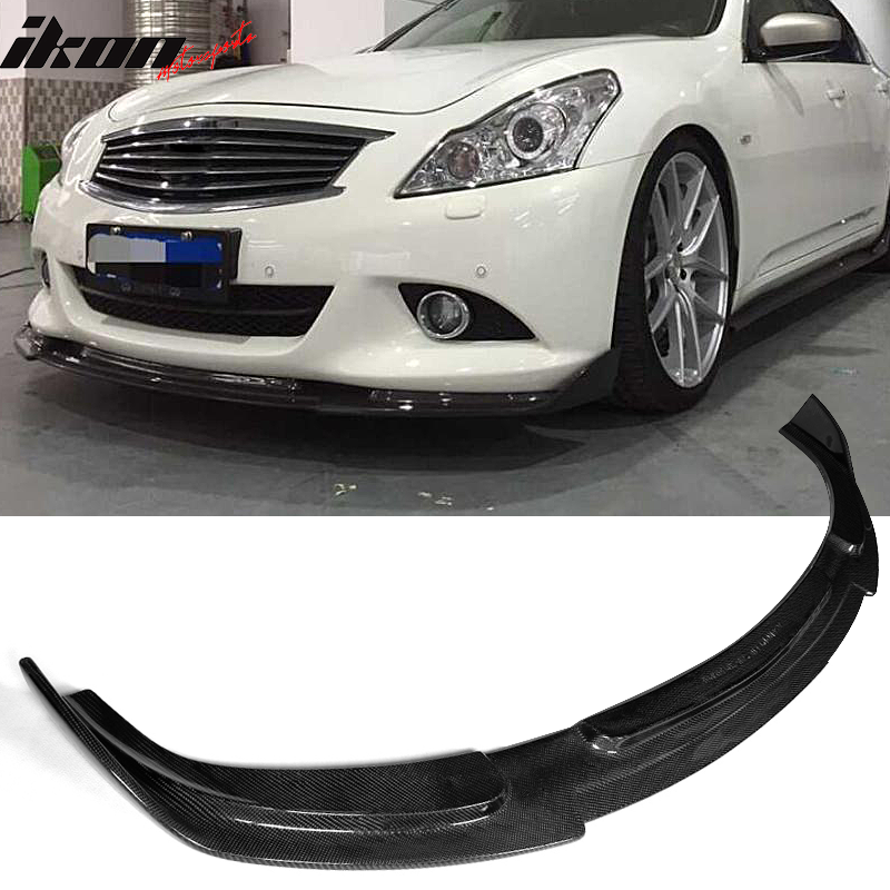 2010-2013 Infiniti G37 V36 JC Style Front Bumper Lip Carbon Fiber