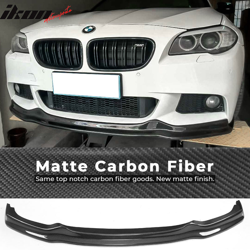 2011-2016 BMW 5 Series F10 M Sport AK Front Bumper Lip Carbon Fiber