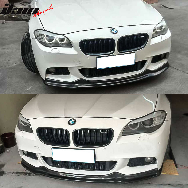 2011-2016 BMW 5 Series F10 M Sport AK Front Bumper Lip Carbon Fiber
