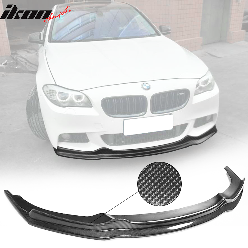 2011-2016 BMW 5 Series F10 M Sport AK Front Bumper Lip Carbon Fiber