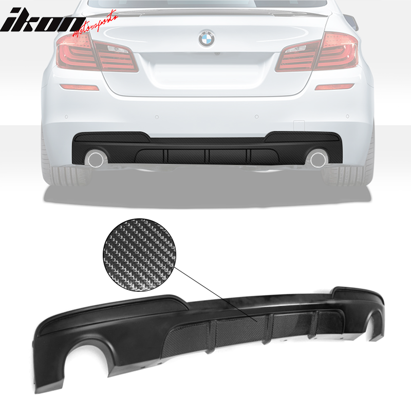 2011-2016 BMW 5-Series F10 MP Style Rear Bumper Diffuser Carbon Fiber