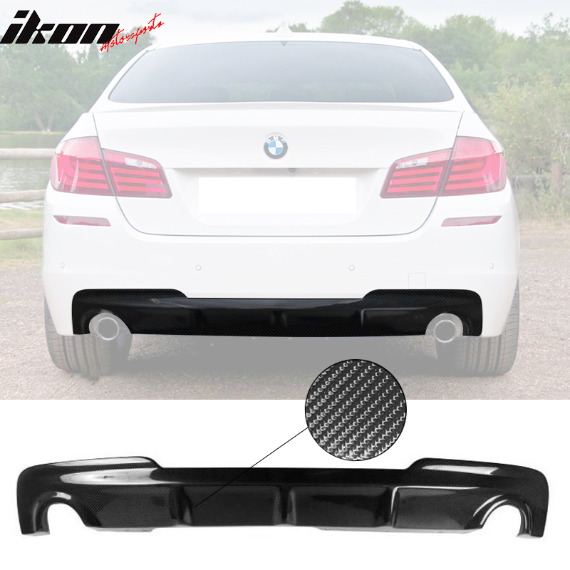 2011-2016 BMW 5 Series F10 M Sport AK Style Rear Diffuser Carbon Fiber