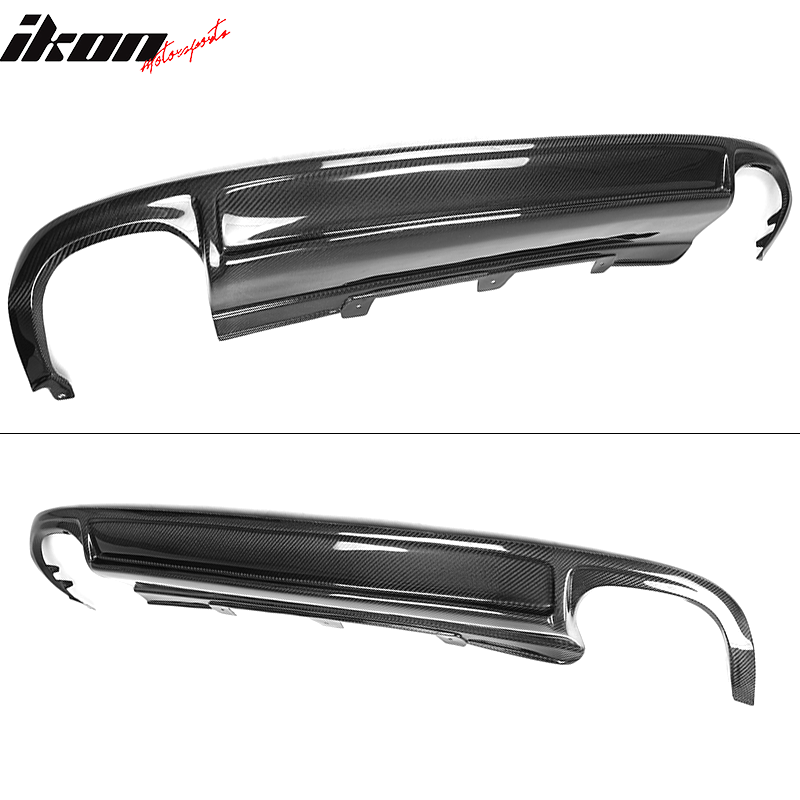 2009-2012 Audi A4 B8 S4 Style Rear Bumper Lip Diffuser Carbon Fiber
