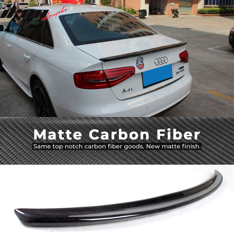 2009-2016 Audi A4 B8 OE Style Trunk Spoiler Wing Carbon Fiber
