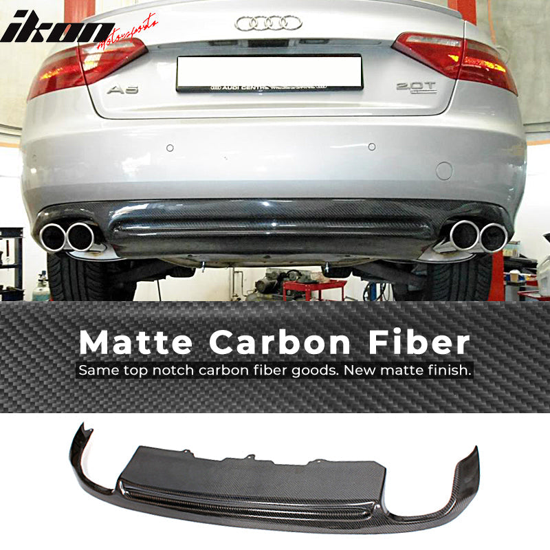 2008-2012 Audi A5 B8 O Style Rear Lip Diffuser Carbon Fiber