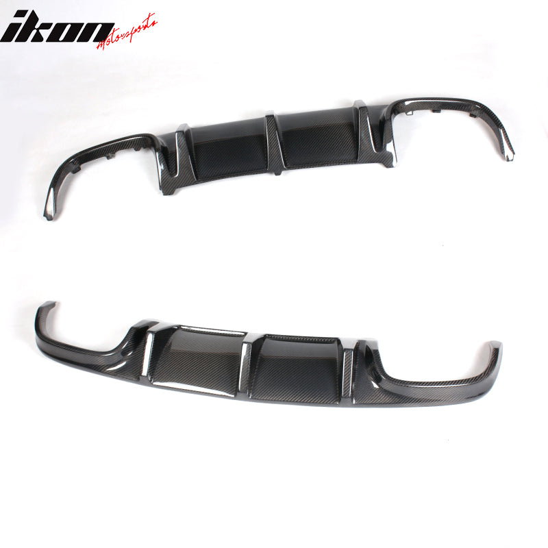 2008-2011 Benz C Class W204 C63 TMS Style Rear Diffuser Carbon Fiber