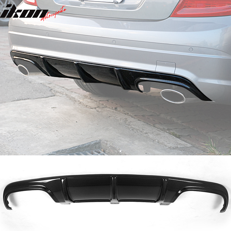 2008-2011 Benz C Class W204 C63 OE Style Rear Diffuser Carbon Fiber