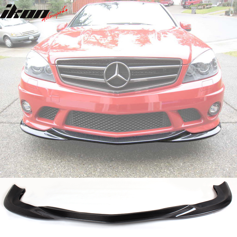 2008-2011 Benz C Class W204 GH Style Front Bumper Lip Carbon Fiber