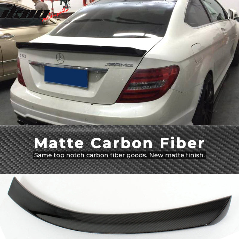 2008-2014 Benz C-Class W204 V Style Trunk Spoiler Wing Carbon Fiber