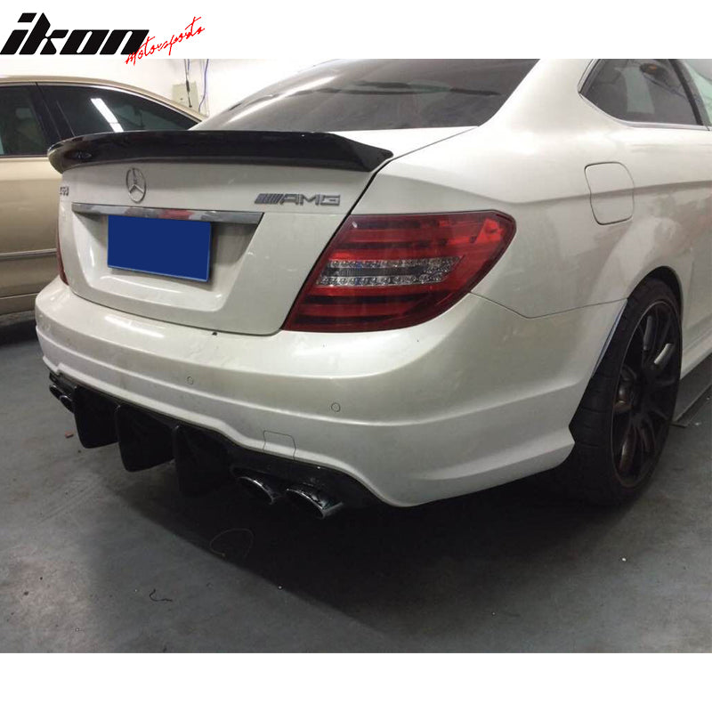 2008-2014 Benz C-Class W204 V Style Trunk Spoiler Wing Carbon Fiber