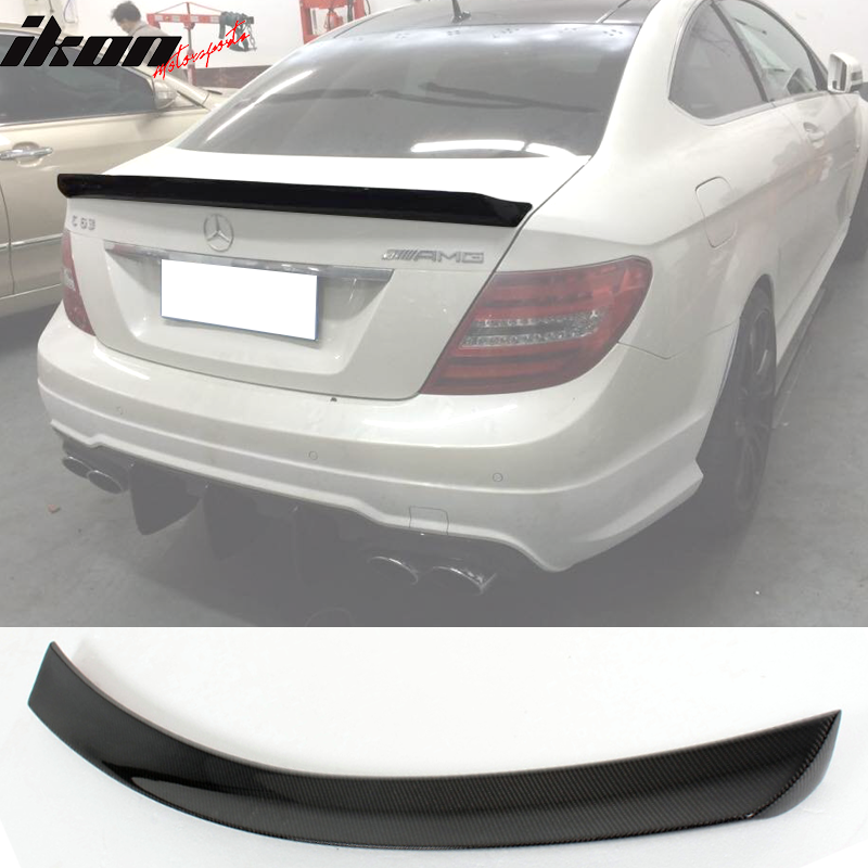 2008-2014 Benz C-Class W204 V Style Trunk Spoiler Wing Carbon Fiber