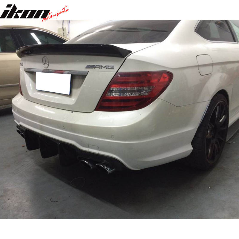 2008-2014 Benz C-Class W204 V Style Trunk Spoiler Wing Carbon Fiber