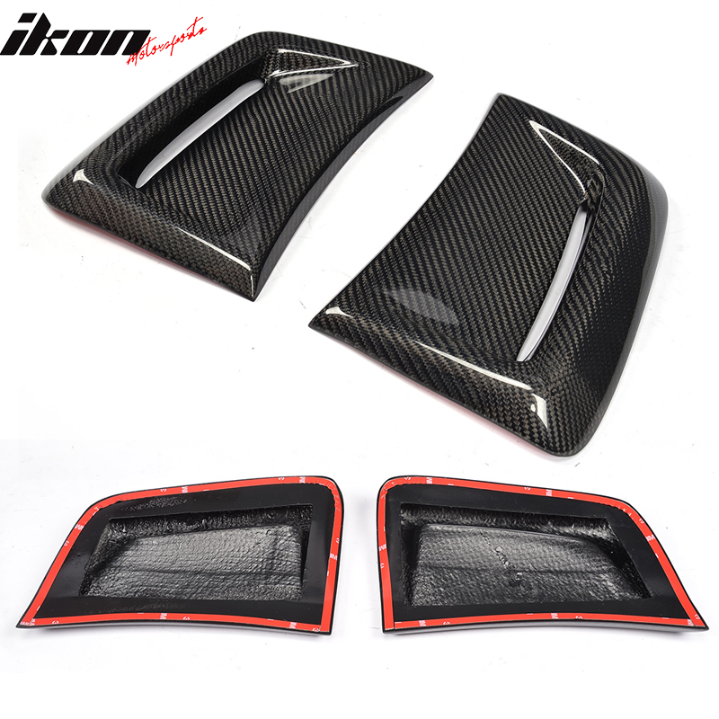 2012-2014 Benz W204 C63 AMG Style Side Fender Fin Vent Carbon Fiber