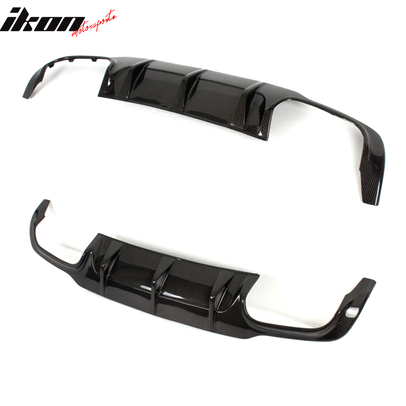 2012-2015 Benz C Class W204 C63 Style Rear Lip Diffuser Carbon Fiber