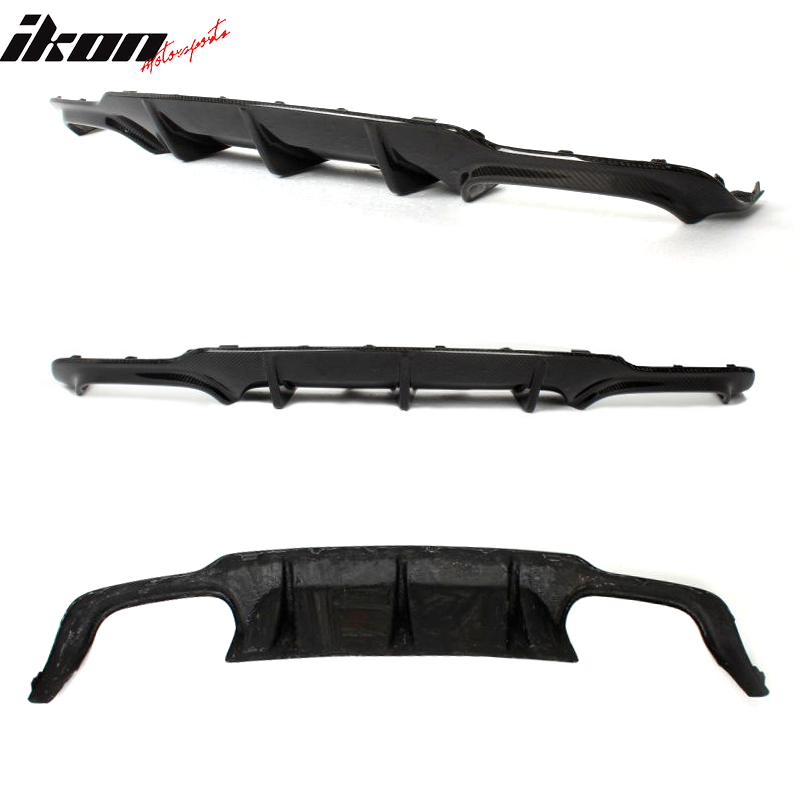 2012-2015 Benz C Class W204 C63 Style Rear Lip Diffuser Carbon Fiber