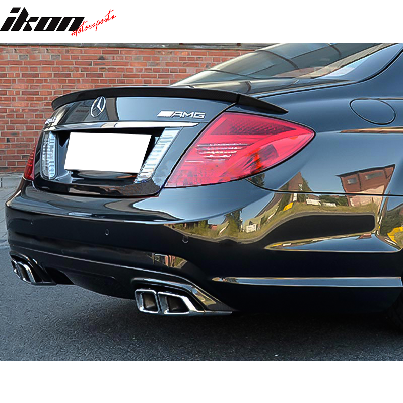 2009-2012 Mercedes CL Class W216 B Style Trunk Spoiler Carbon Fiber