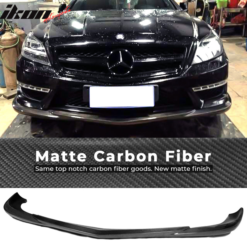 2012-2014 Benz W218 CLS63 AMG GHÂ Style Front Bumper Lip Carbon Fiber