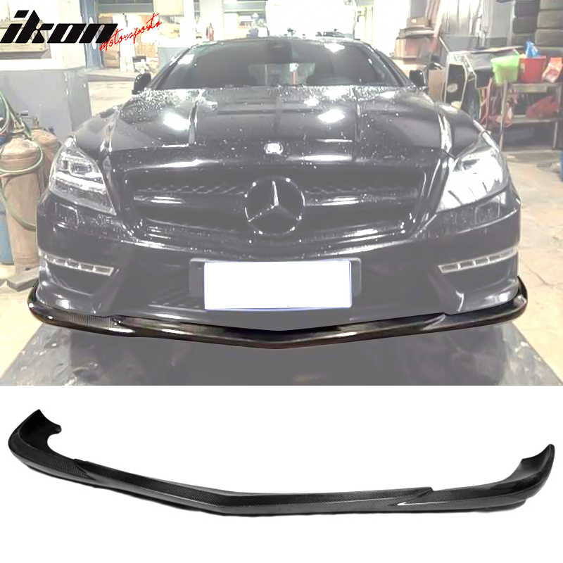 2012-2014 Benz W218 CLS63 AMG GHÂ Style Front Bumper Lip Carbon Fiber