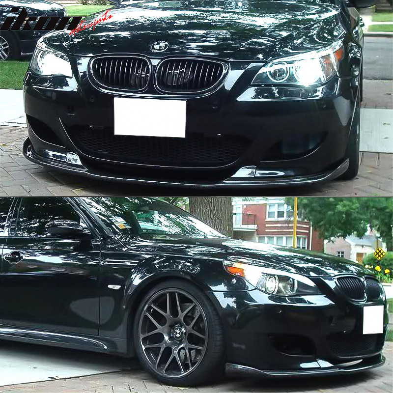 2004-2010 BMW 5 E60 M Sport HM Style Front Bumper Lip Carbon Fiber