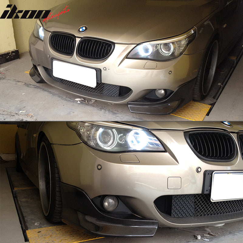 2004-2010 BMW 5 Series E60 M Sport 3D Front Bumper Lip Carbon Fiber