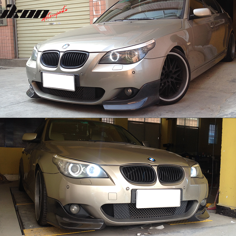 2004-2010 BMW 5 Series E60 M Sport 3D Front Bumper Lip Carbon Fiber