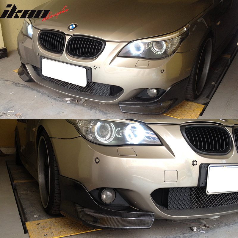 2004-2010 BMW 5 Series E60 M Sport 3D Front Bumper Lip Carbon Fiber