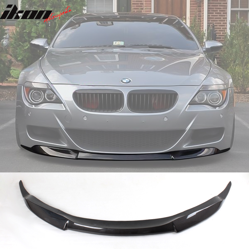 2006-2010 BMW 6 Series E64 M6 V Style Front Bumper Lip Carbon Fiber