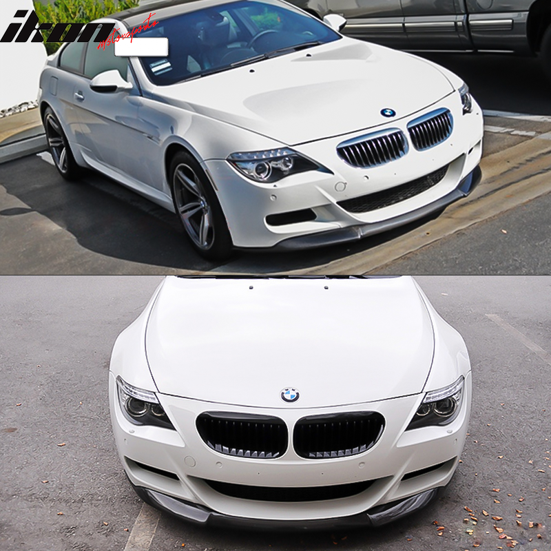 2006-2010 BMW 6 Series E64 M6 V Style Front Bumper Lip Carbon Fiber