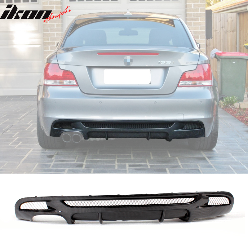 2007-2013 BMW E82 1 Series HT Style Rear Bumper Diffuser Carbon Fiber
