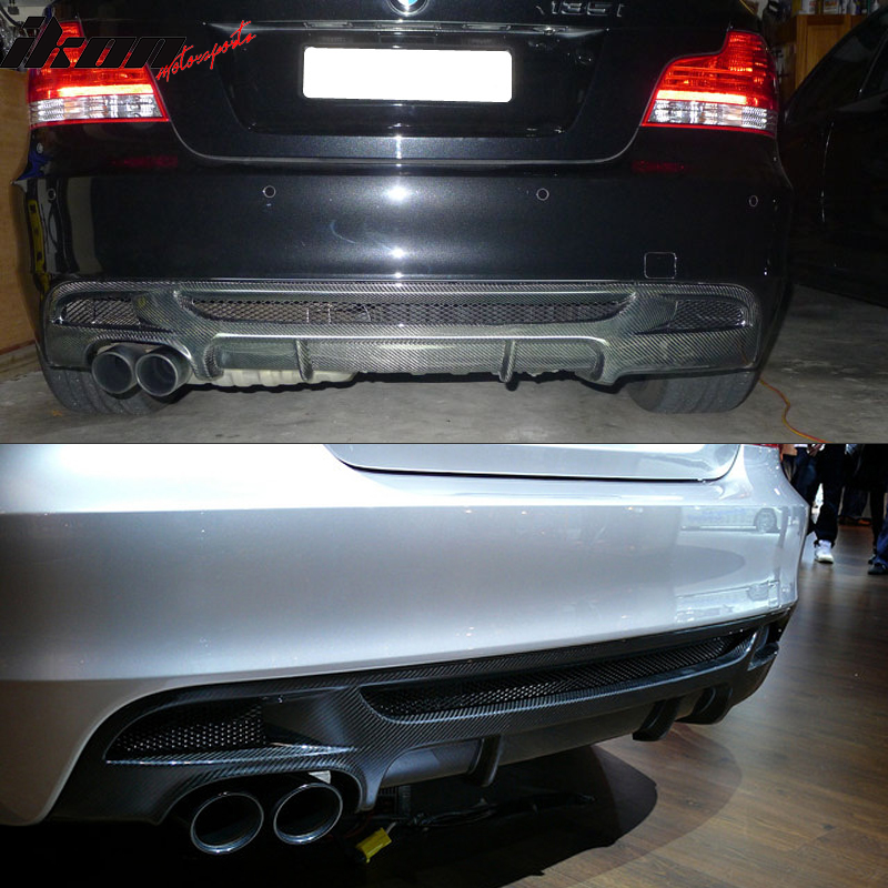 2007-2013 BMW E82 1 Series HT Style Rear Bumper Diffuser Carbon Fiber