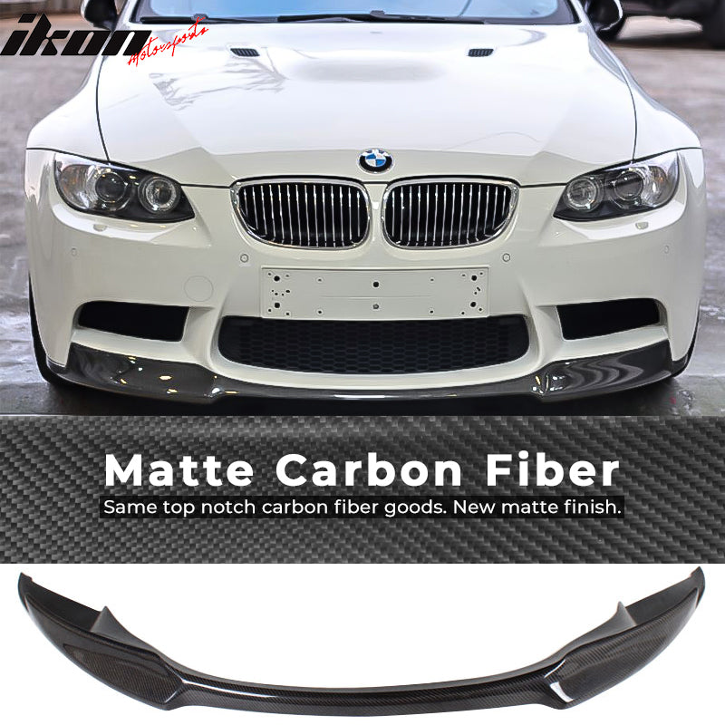 2008-2014 BMW E92 M3 3 Series V Style Front Bumper Lip Carbon Fiber