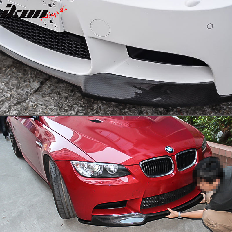 2008-2014 BMW E92 M3 3 Series V Style Front Bumper Lip Carbon Fiber