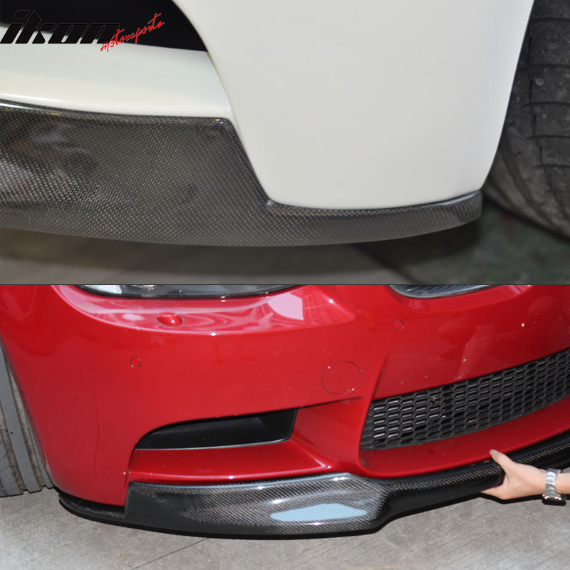 2008-2014 BMW E92 M3 3 Series V Style Front Bumper Lip Carbon Fiber