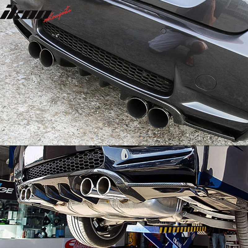 2008-2013 BMW E92 E93 M3 HM Style Rear Bumper Diffuser Carbon Fiber